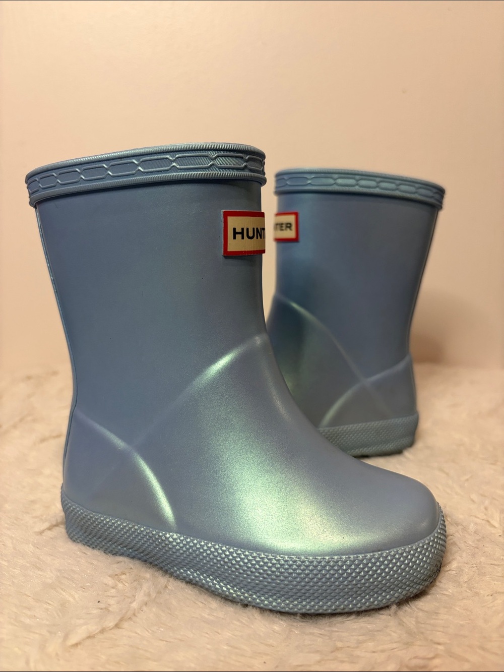 Hunter Baby/Toddler Original Light Blue Rain Boots Size UK 4 / US 5